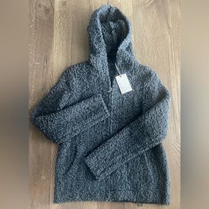 Barefoot Dreams Boucle Zip Up Hoodie Smokey Blue Size S